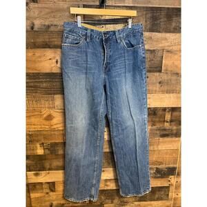 PLUGG Men's Relaxed Fit Distressed Blue Jeans (Size 34x32)